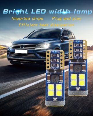 Set 2X Becuri Led T10, 12 LED SMD, W5W, Canbus, 12V, Pentru Pozitie, Plafoniere, Portbagaj, Lumina Alb 6000K