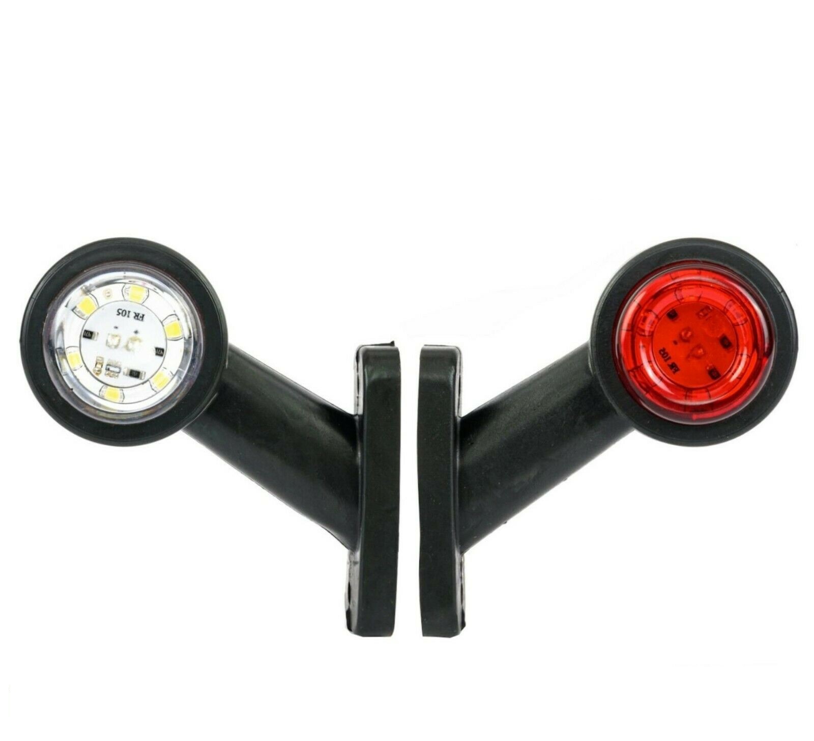 Lampi gabarit cu brat - Set  Lampi Laterale LED  Gabarit 7.5cm 12v - 24v, Rosu, Alb