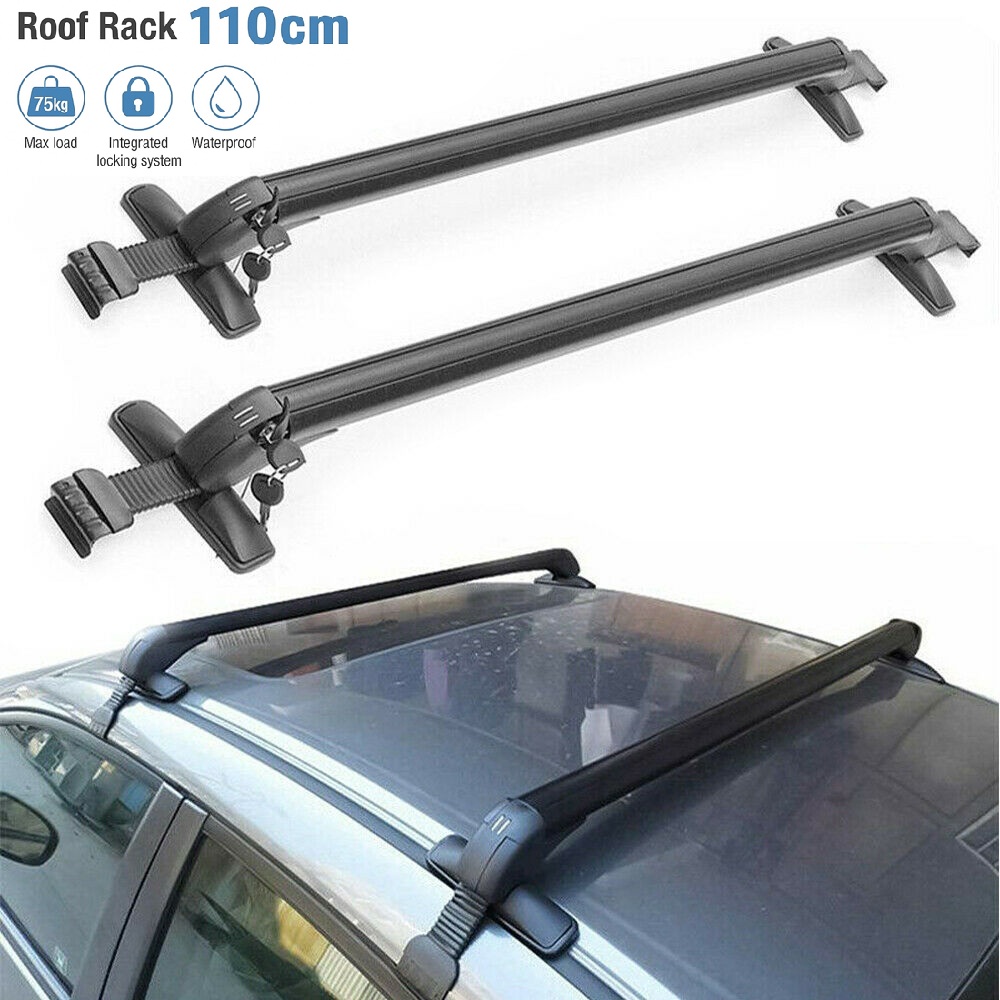 Accesorii pentru exterior - Bare Portbagaj Universale Transversale Aluminiu cu cheie-set 2 bucati