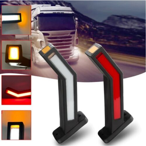 Set Lampi Gabarit, Stanga si Dreapta, LED, Neon Efect, Lumina Dinamica, 3 Functii, 12-24V, 22cm [4]