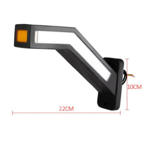 Set Lampi Gabarit, Stanga si Dreapta, LED, Neon Efect, Lumina Dinamica, 3 Functii, 12-24V, 22cm [3]