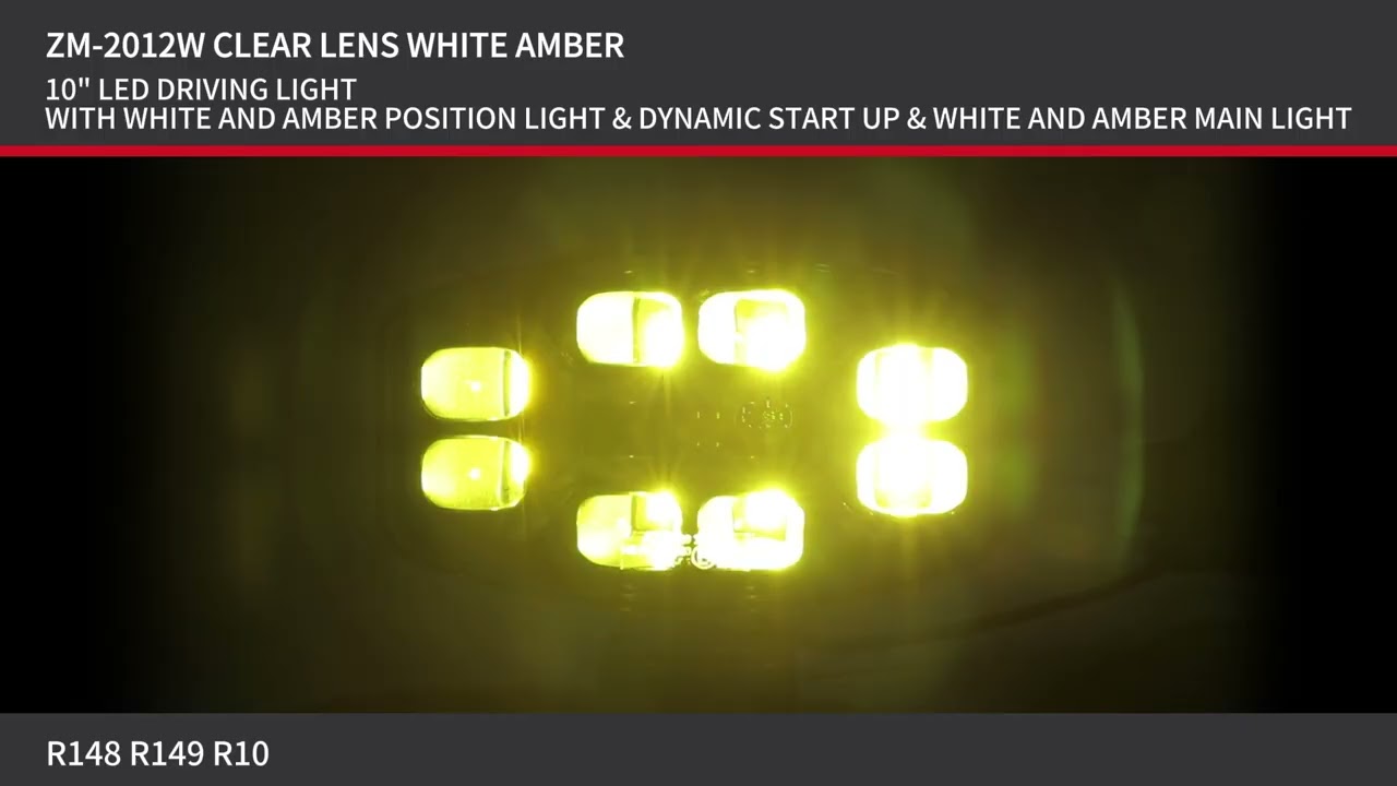 Far LED cu funcție DRL, lumină albă/galbenă – 12-24V, pentru jeep, camion, utilaje agricole și altele