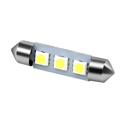 Set 10X Becuri Led C5W Flexzon, 3 SMD, 36mm, 12V, Pentru Plafoniere, Portbagaj, Lumina Alb 6000k