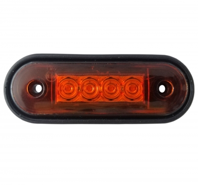 Set 2X Lampa Laterala Flexzon, Gabarit, Spatele Curbat a se Potrivi Rollbar, Bullbar, 4 LED-uri, Galbena, 12V-24V