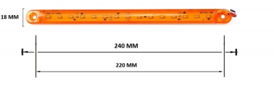 Indicator LED portocaliu cu diodă, cu 15 LED-uri pentru camion, remorcă, autobuz, furgonetă, rulotă, platformă 12 V-24 V