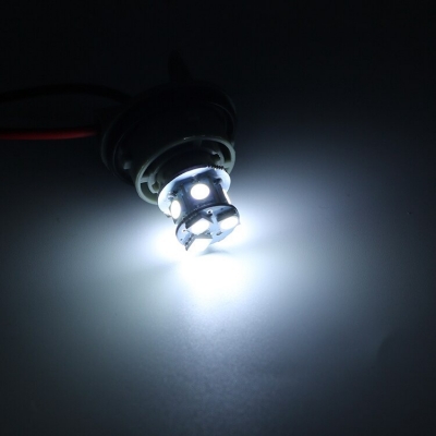 Bec LED, 22 SMD, BA15S 1156 (P21W), Asimetrice, Pini decalati (150°), Offset, 24V, Lumină Albă