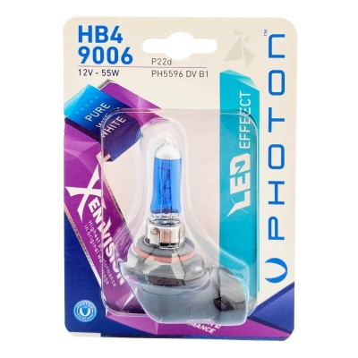 Bec HB4 HB4 9006 12V 55W P22d lumină albă Xen Vision în blister Photon