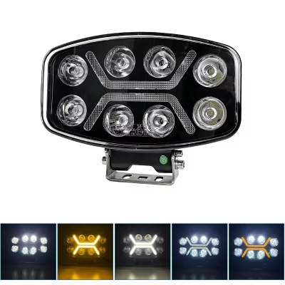 Proiector LED universal cu halogen 12V-24V 90W alb-galben pentru ATV jeep camion tractor utilaje agricole și alte echipamente