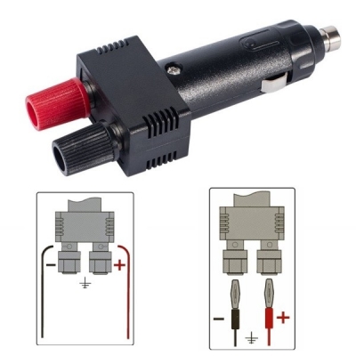 Mufa bricheta cu 2 conectori rapizi pentru cablu 12V