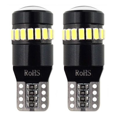 Becuri LED pentru lumini de poziție T10 W5W Canbus 3014+1 18SMD 12V-24V, lumină albă, 2 buc.