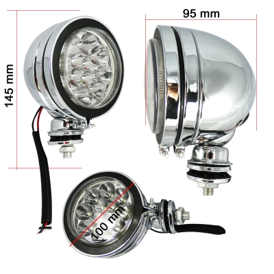 Far LED Halogen 4'' (10 cm) 12V pentru jeepuri, motociclete, bărci și altele.