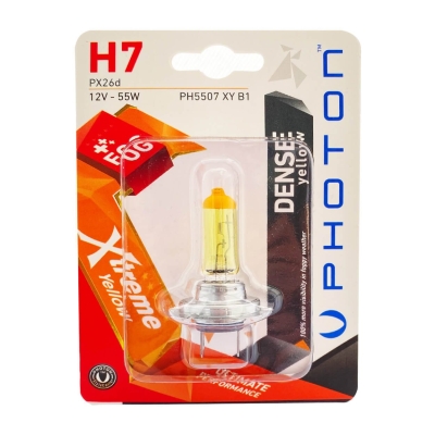 1 bucată bec halogen H7 12V 55W PX26D, lumină galbenă în blister Xtreme Photon