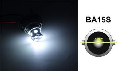 Bec LED, 22 SMD, BA15S 1156 (P21W), Pini opuși 180°, Opposite, 24V, Lumină Albă