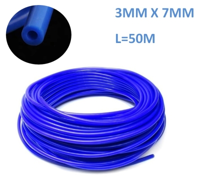 Tub flexibil de silicon pentru vid 3 x 7 mm, 50 M