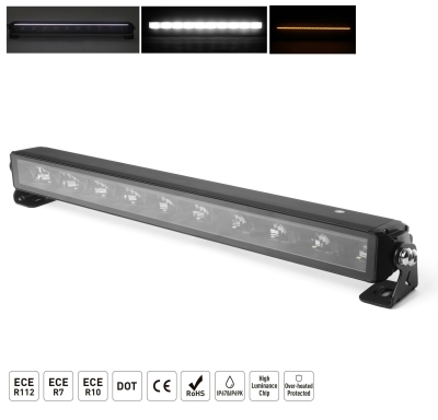 Led bar, Lumina alba si portocalie puternica, de inalta calitate, 8500LM, 60W, 54.5 cm 12-24V