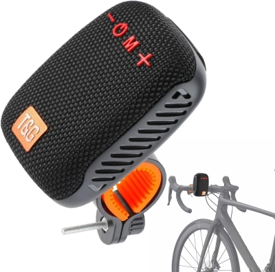 Boxă Bluetooth portabilă cu radio, card de memorie, AUX, USB și suport pentru bicicletă și motocicletă, Neagră