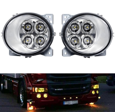 Set Faruri de Ceață LED Stânga + Dreapta pentru Scania P, G, R, T după 2004 – Galben