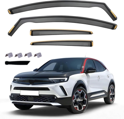 Set de 4 Paravanturi auto de vânt pentru geamuri față și spate, pentru OPEL MOKKA X 2022