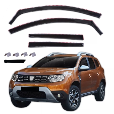 Set de 4 Paravanturi auto de vânt pentru geamuri față și spate, pentru DACIA DUSTER 2 5 usi 2017-2023