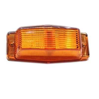 Lampa de semnalizare, gabarit cu bec cu socluri BA15S, 12–24V – sticla galben