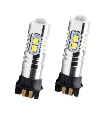 Set 2 becuri LED PW24W / PWY24W – 2323 SMD, lumina alba 6000K, 360°, 12–30V, Canbus