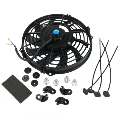 Ventilator auto universal electric pentru Radiator – 9 inch, 12V, 80W, ABS si otel, silentios