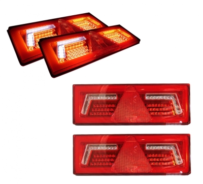 Set Stopuri LED Stanga + Dreapta pentru Autobuz, Camion, Remorca, Rulota 12V/24V