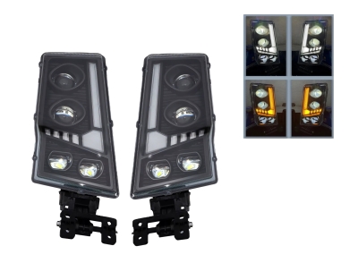 Set faruri Full LED (stanga + dreapta) pentru VOLVO FH12 / FM12 / FM380 – OEM 20360899 / 20360898