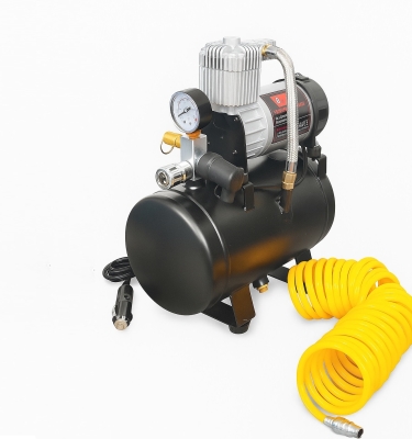 Compresor Auto Portabil pentru Umflat Anvelope cu Furtun – 12V, 15A, 3L, 150PSI, 60L/min