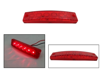 Lampa gabarit LED 12V, 6 LED SMD 90x20 mm, Rosu