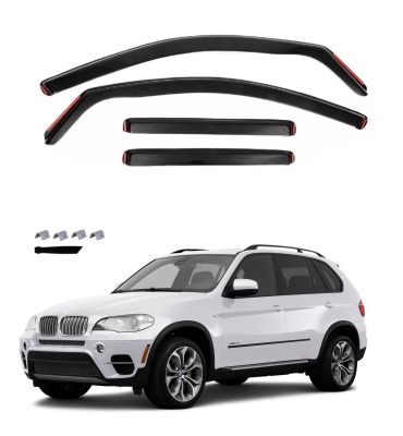 Set de 4 Paravanturi auto de vant pentru geamuri fata si spate pentru BMW X5 E70 2011-2013 (LCI) Facelift