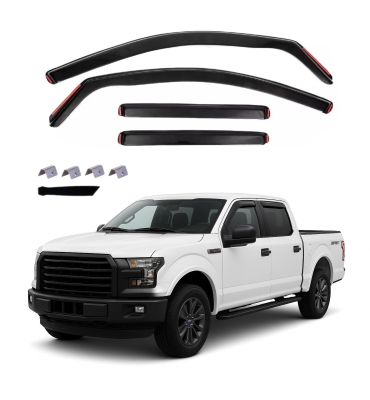 Set de 4 Paravanturi auto de vant pentru geamuri fata si spate pentru FORD F150 SuperCrew / Crew Cab 4 usi 2015-2024