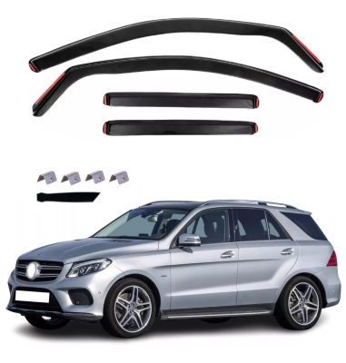 Set de 4 Paravanturi auto de vant pentru geamuri fata si spate pentru Mercedes M-Class / GLE (W166) 4 usi 2011-2018
