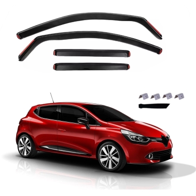 Set de 4 Paravanturi auto de vant pentru geamuri fata si spate pentru Renault Clio 4 Hatchback 5 usi 2012-2019