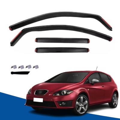 Set de 4 Paravanturi auto de vant pentru geamuri fata si spate pentru Seat Leon 1P MK2 Hatchback 5 usi 2005-2012