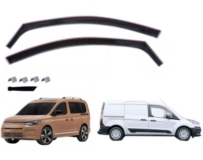 Set de 2 Paravanturi auto de vant pentru geamuri fata pentru VW Caddy (5-Gen) / Ford Transit Connect (2-Gen) 2020+