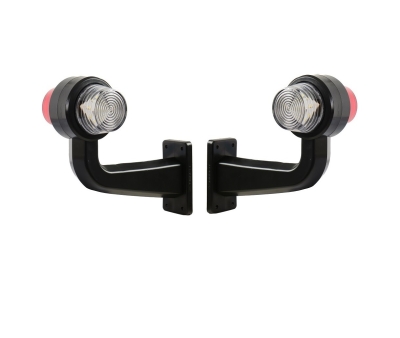Lampa laterala Gabarit LED 12V-24V, alb-rosu (Set 2 bucati) - 19,2cm