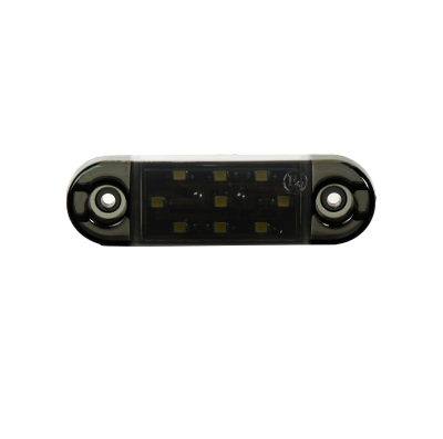 Lampa laterala Gabarit LED 12V-24V, alba cu efect opac (smoked) – IP66