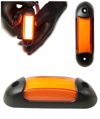 Lampa laterala gabarit / semnalizare 12V/24V – lumina portocalie neon