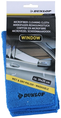 DUNLOP Laveta din Microfibra pentru Geamuri 35x35 cm – 250 gsm