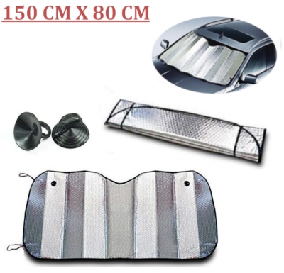 Parasolar auto universal cu folie de aluminiu pentru parbriz – 150 cm x 80 cm