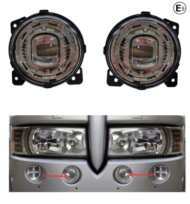 Set proiector LED de ceata stanga + dreapta pentru Scania seria P G R T, numere OEM 1446353, 1511539, 1852569