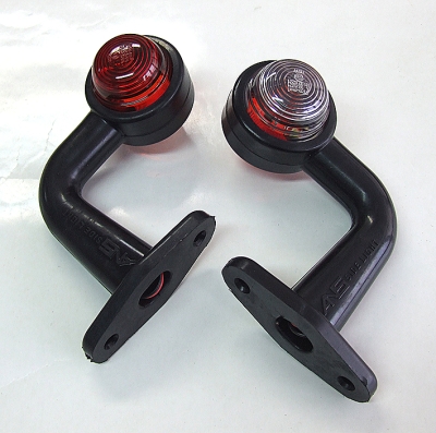 Set 2 Lampi Laterale de Gabarit cu LED – 12-24V, 130 mm, Rosu - Alb