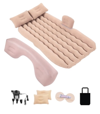 Saltea gonflabila pentru bancheta din spate a masinii cu pompa si perne – universala, pentru calatorii si camping