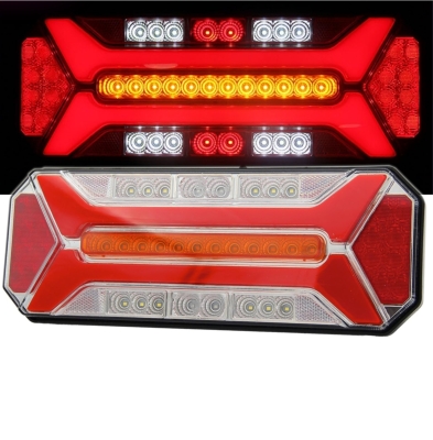 Stop LED spate multifunctional 5 functii pentru camion, remorca, semnalizare dinamica, stop, marsarier, ceata, IP66, 12–24V