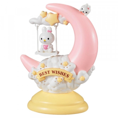 Lampa decorativa „Moon Lamp Bunny – Best Wishes” – lampa de noapte cu iepuras si luna