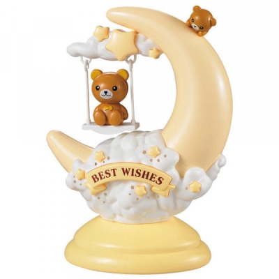 Lampa decorativa „Moon Lamp Bear – Best Wishes” – lampa de noapte cu ursulet si luna