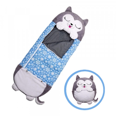 Sac de dormit pentru copii Happy Nappers "Husky" – perna si sac de dormit intr-unul singur 180x70 cm