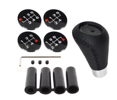 Nuca universala schimbator viteze – 5/6 viteze – aluminiu si piele PU – cu adaptoare 8/10/11/12 mm