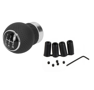 Nuca universala schimbator viteze – 5 viteze – aluminiu si piele PU – adaptoare 8/10/11/12 mm